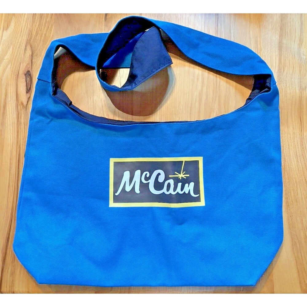 McCain Foods Inc. Lined Canvas Crossbody Bag New - French Fry Potatoes 13" x 11"